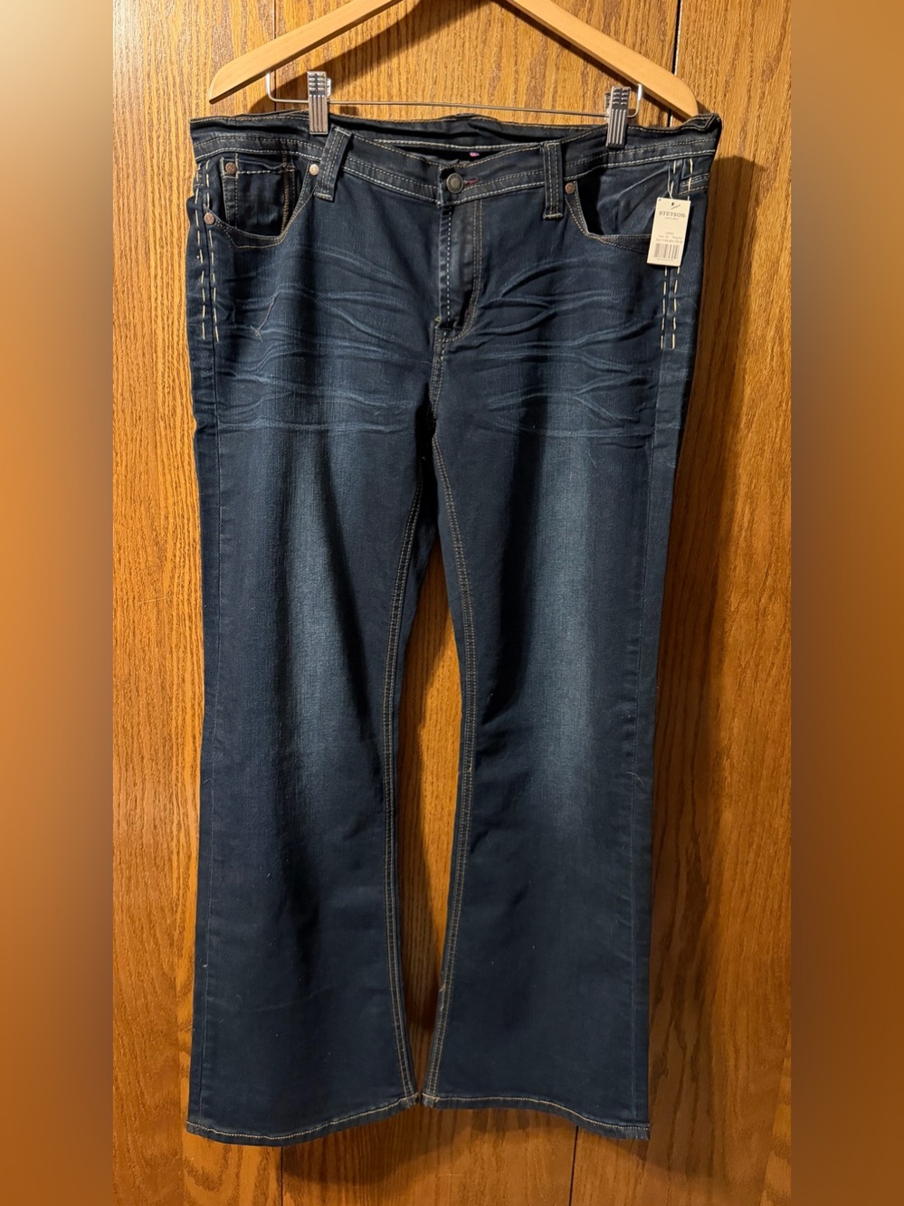 Stetson No. 816 Classic Bootcut Jeans Denim Womens Sz 18 R Western Cowgirl Ranch